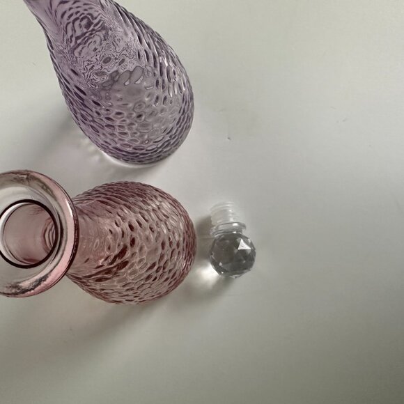 Moon Water bottle jar pink and purple set vanity decor Set of 2 - Picture 3 of 5